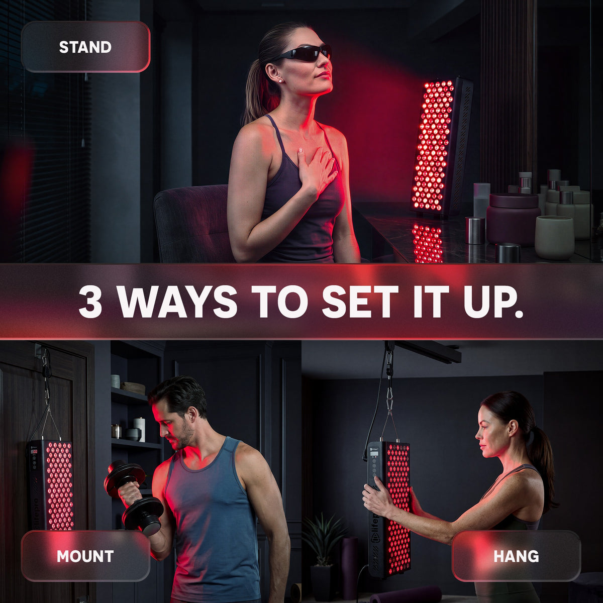 BioHeal Plus Red Light Panel: Flexible Placement