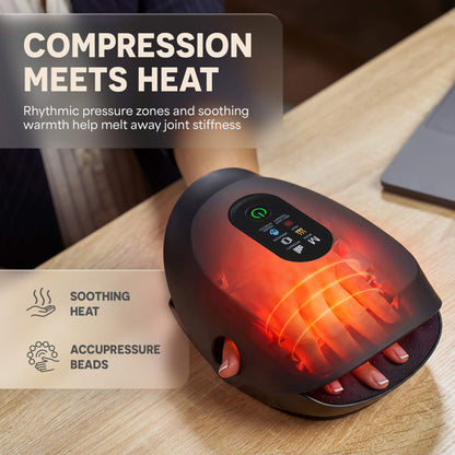 DualThera Hand Massager with Finger Stretching & Red Light Therapy