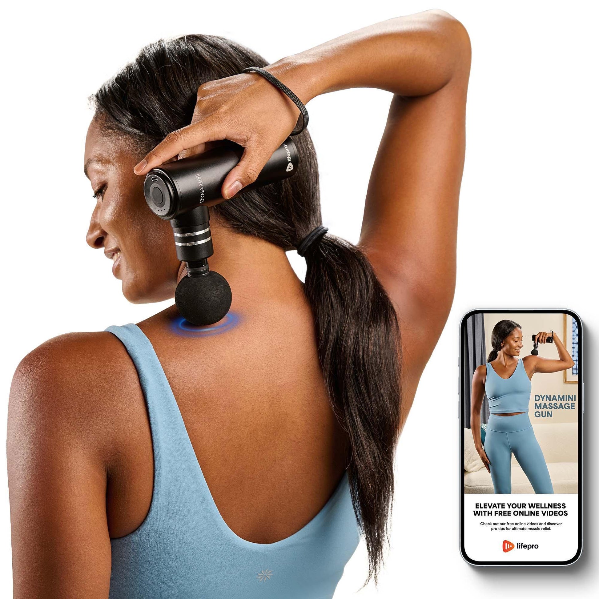 DynaMini Massage Gun: Small, Portable Handheld Lifepro
