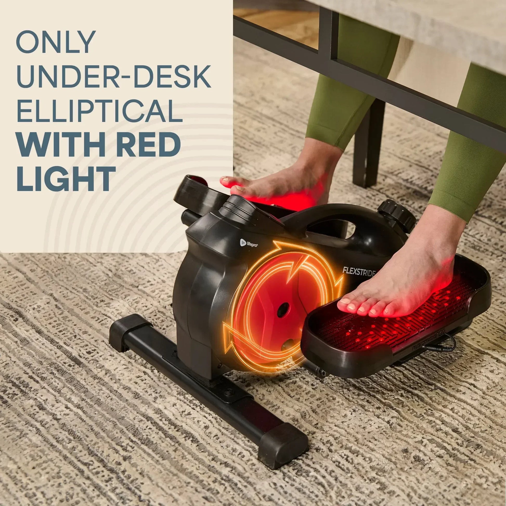 Flexstride Red Light Therapy Under Desk Elliptical