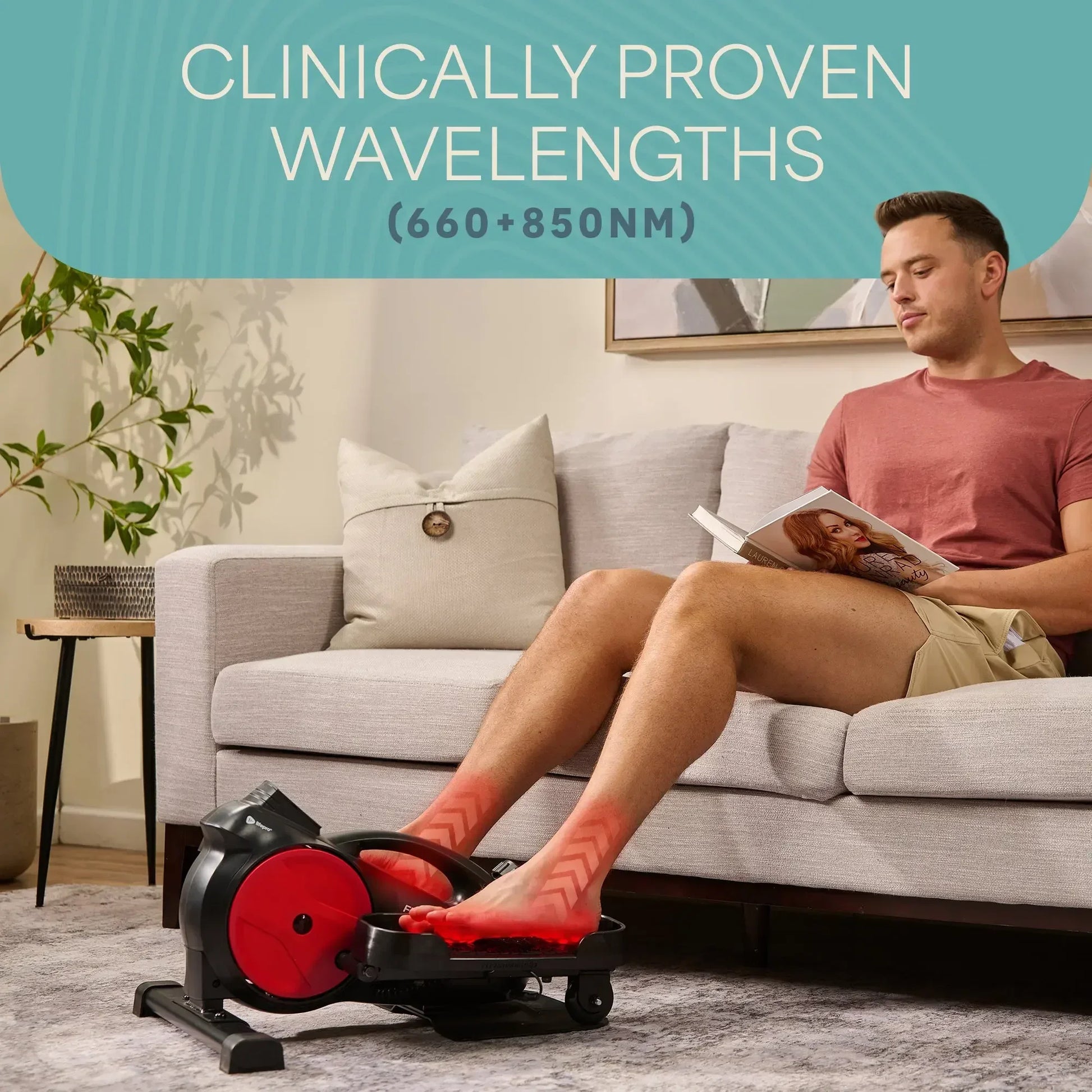 Flexstride Red Light Therapy Under Desk Elliptical