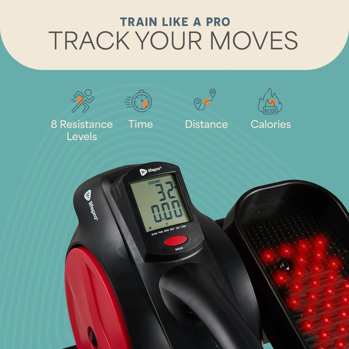 Flexstride Red Light Therapy Under Desk Elliptical