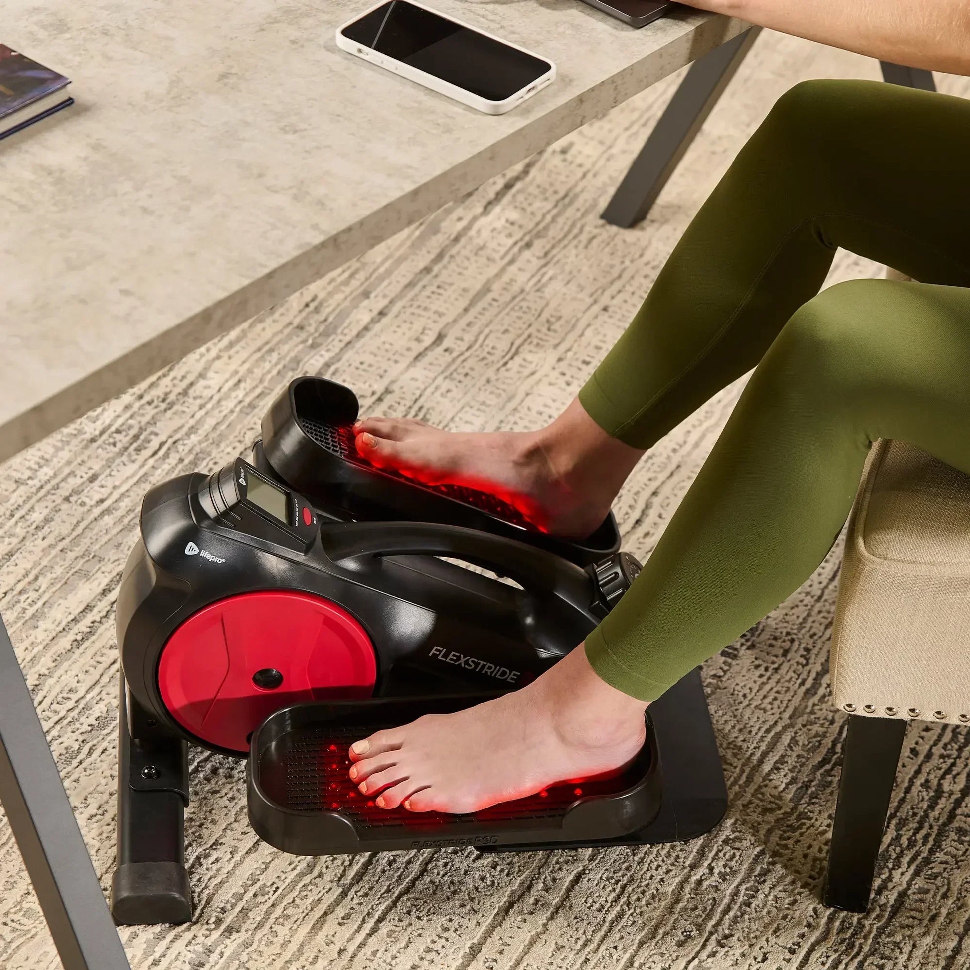 Flexstride Red Light Therapy Under Desk Elliptical