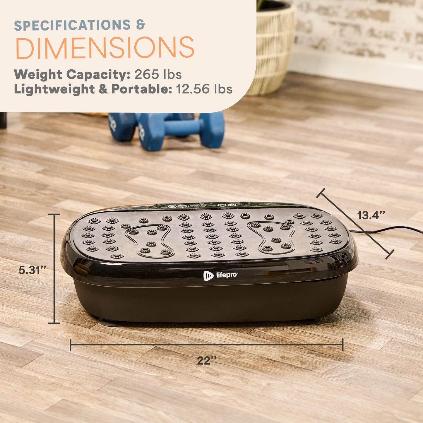 Lifepro HexaPlate Lite Vibration Plate Machine