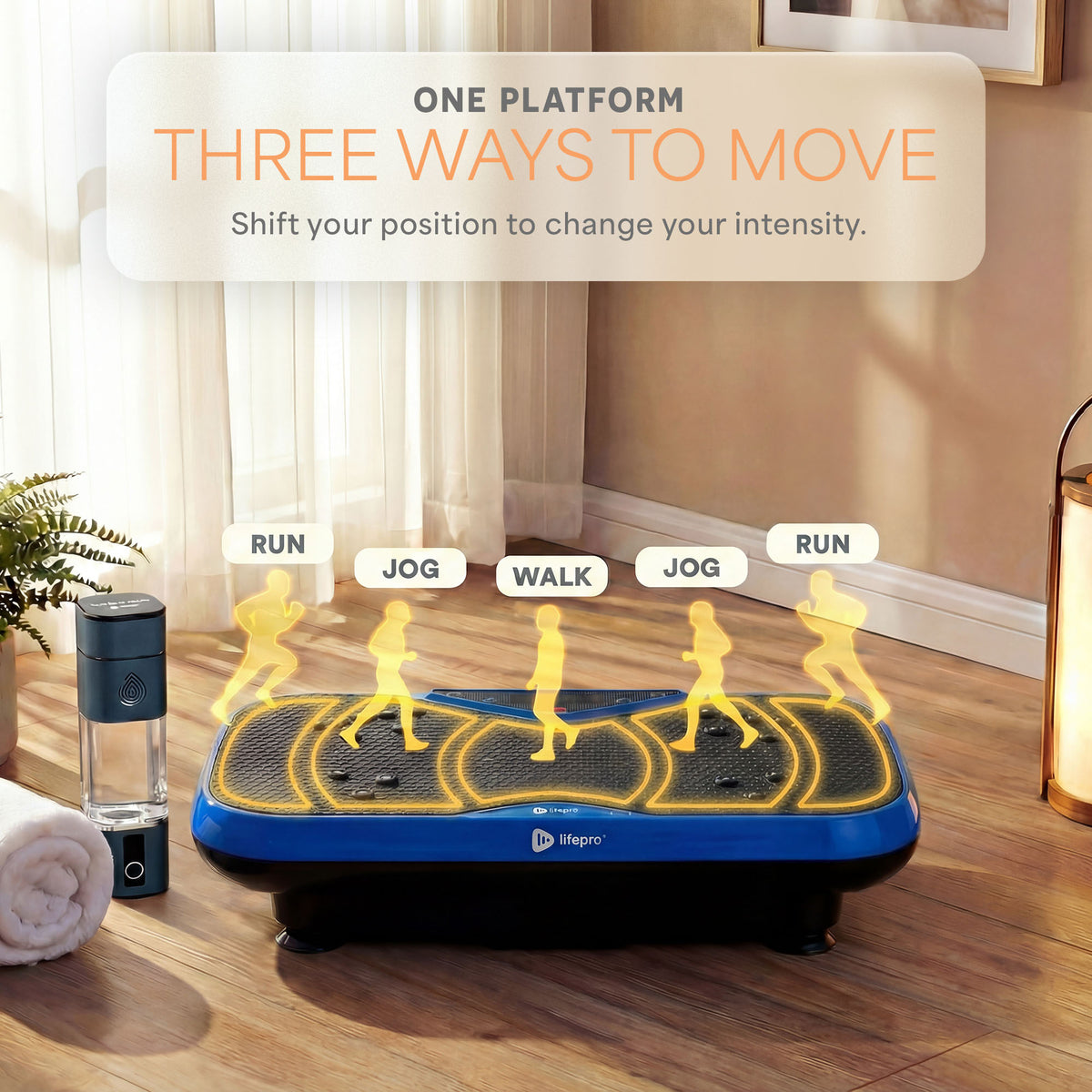 HexaPlate Vibration Plate: 120 Speeds, Magnetic Acupoint – Lifepro