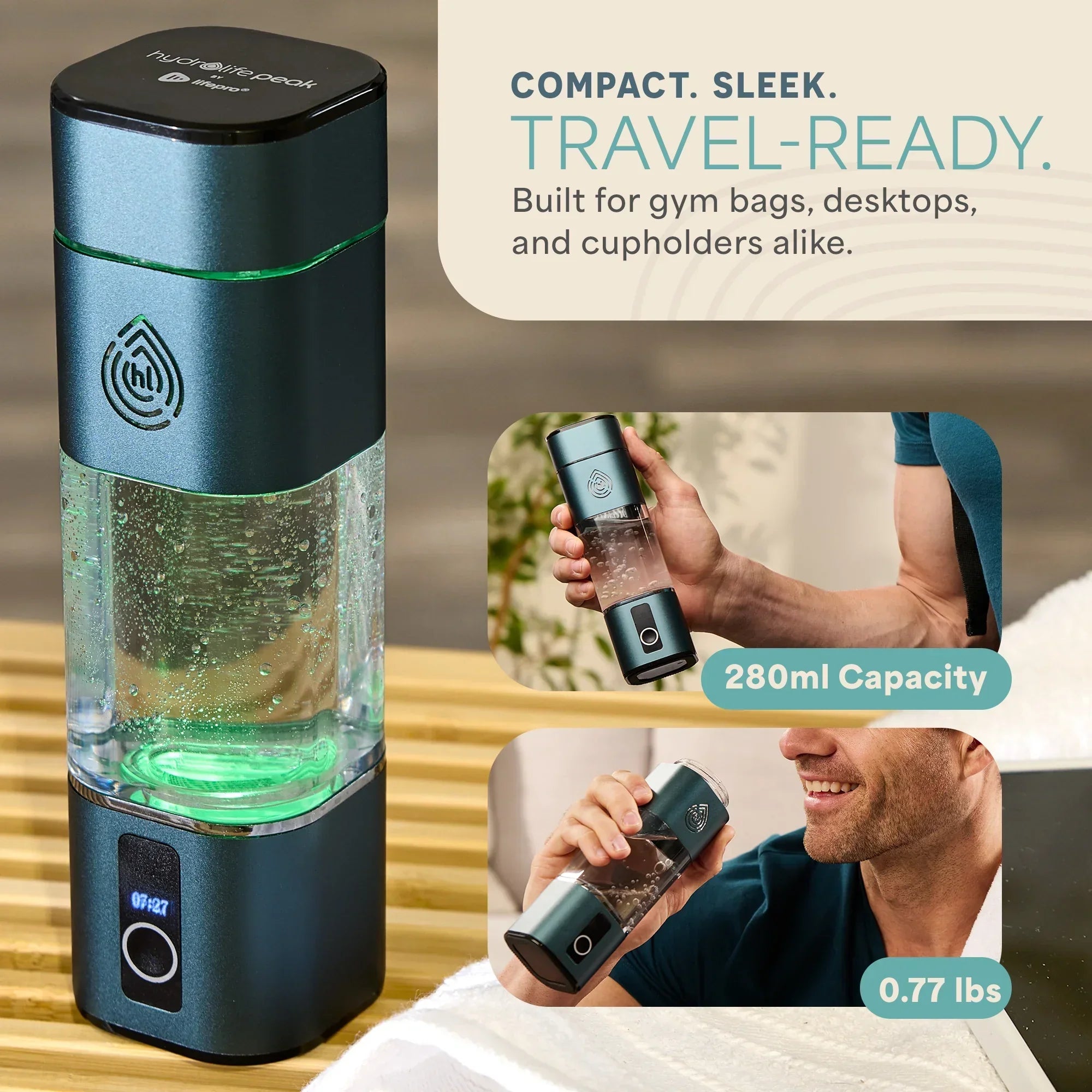 HydroLife Peak High Hydrogen Water Bottle | Lifepro