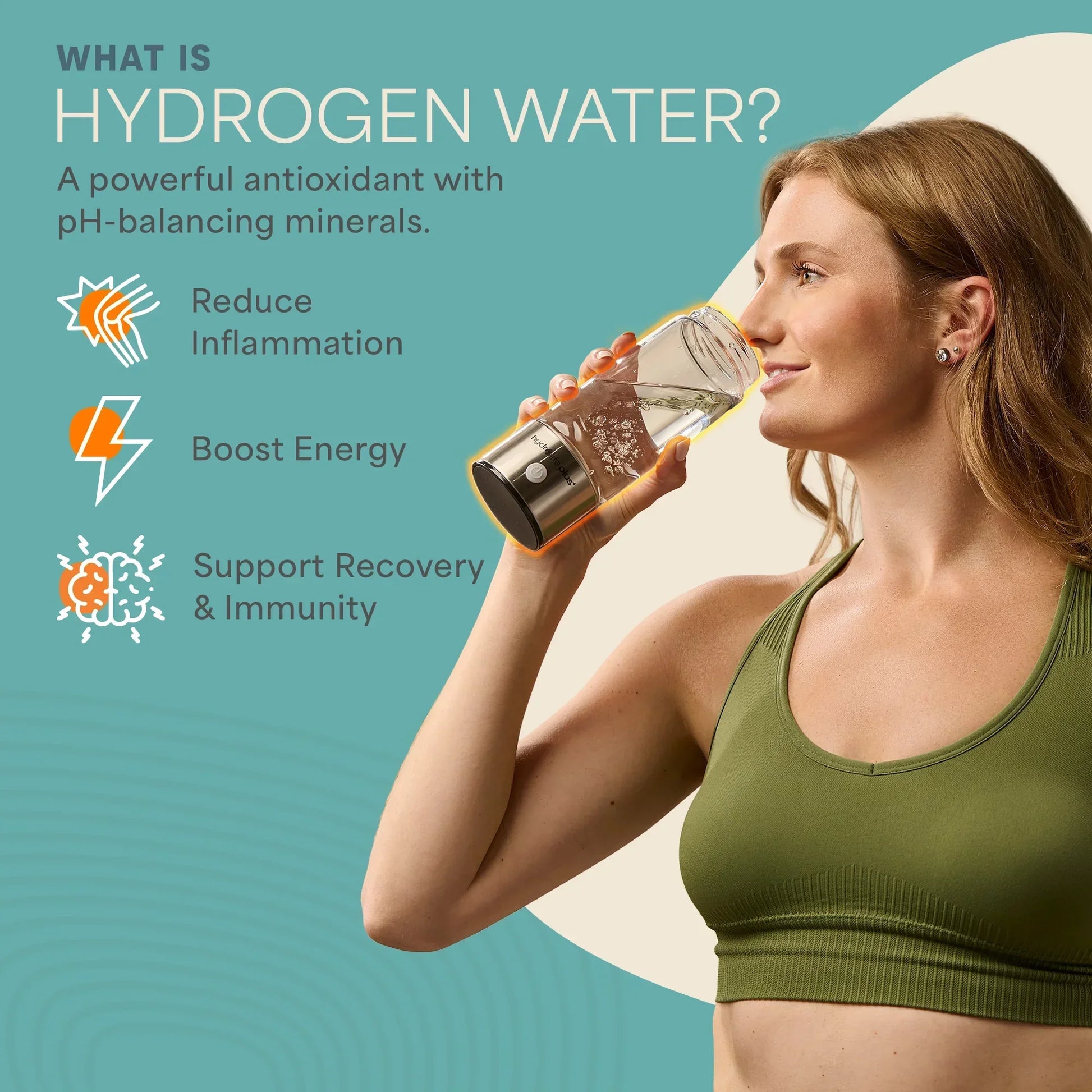 HydroLife Plus - Hydrogen + Alkaline Water Bottle