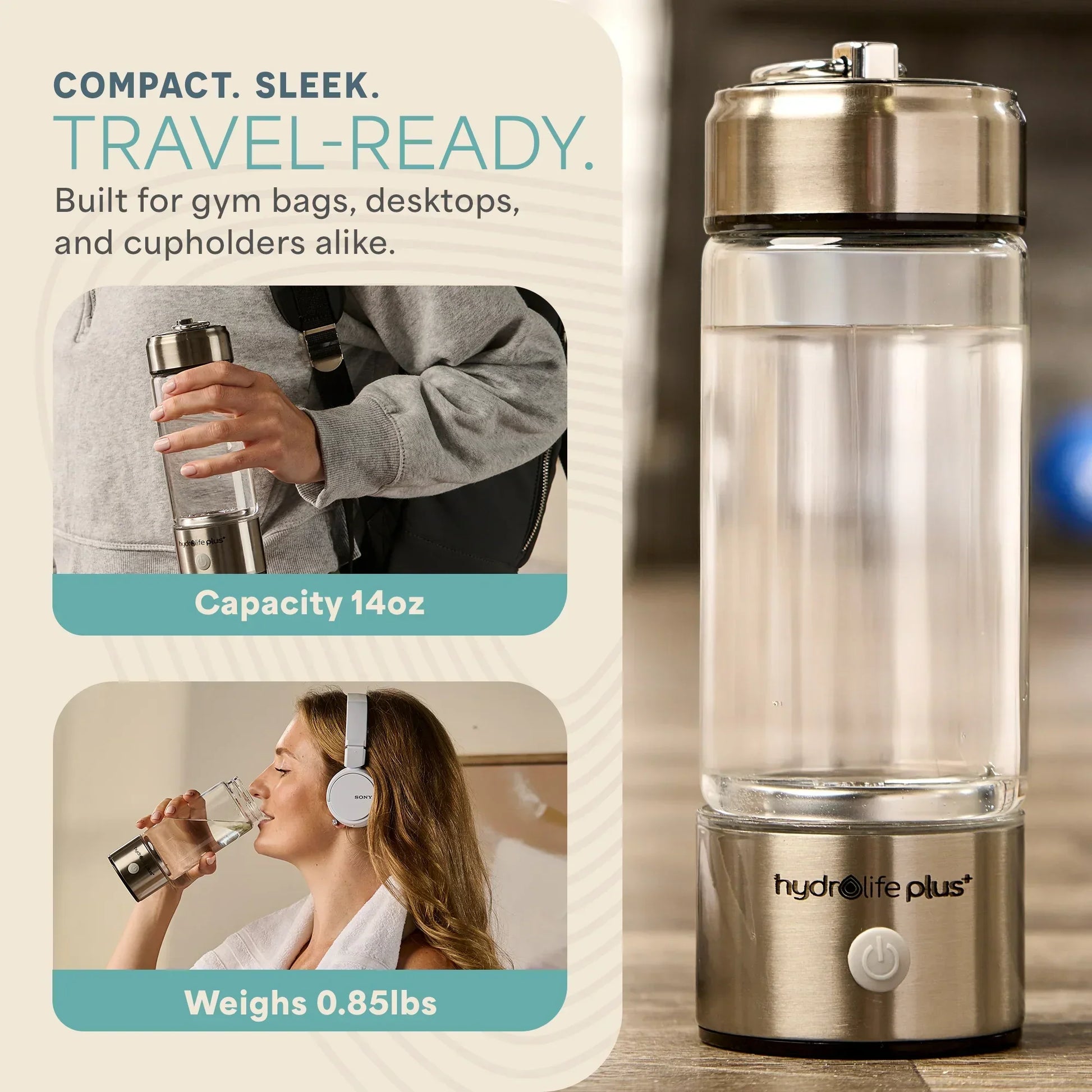 HydroLife Plus - Hydrogen + Alkaline Water Bottle