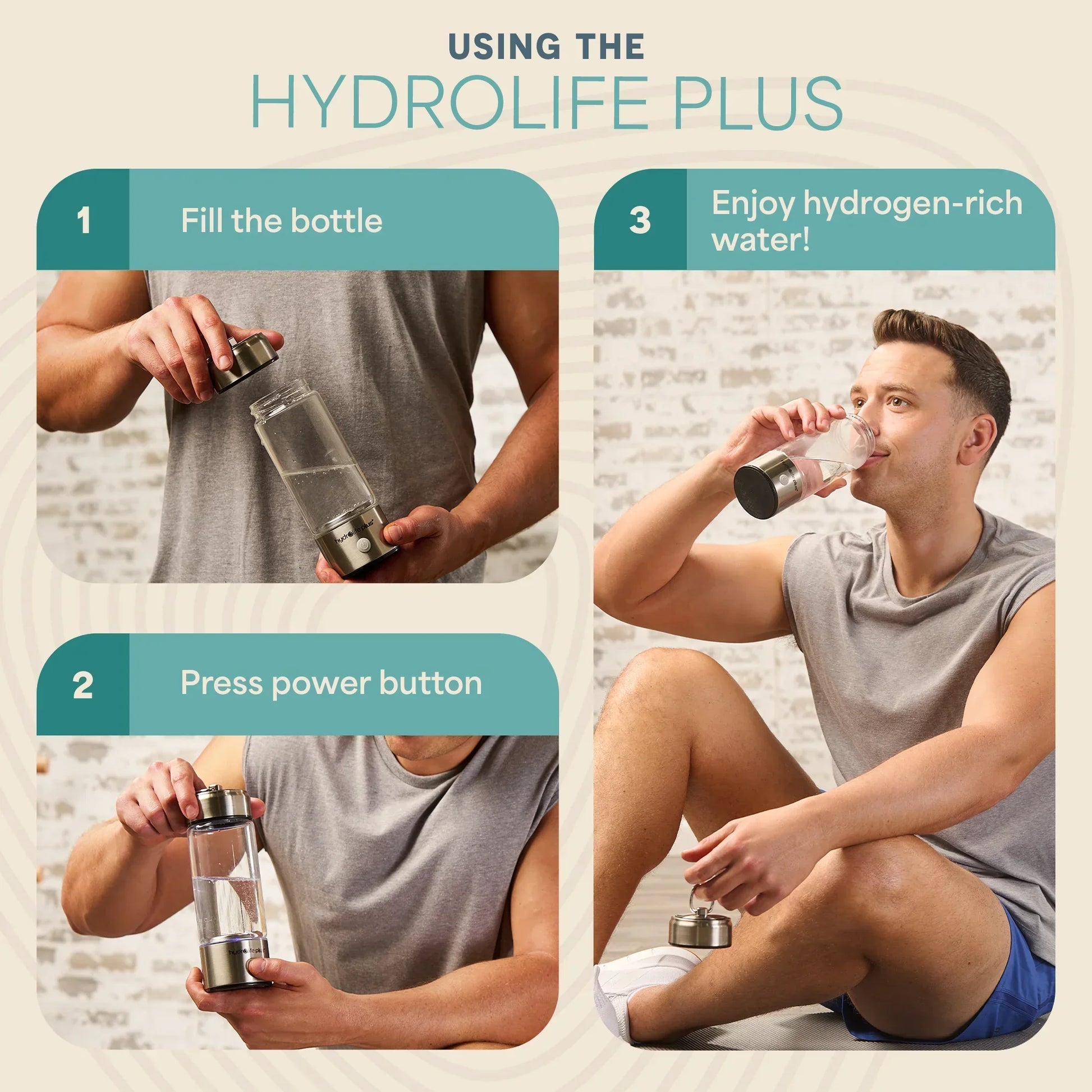 HydroLife Plus - Hydrogen + Alkaline Water Bottle
