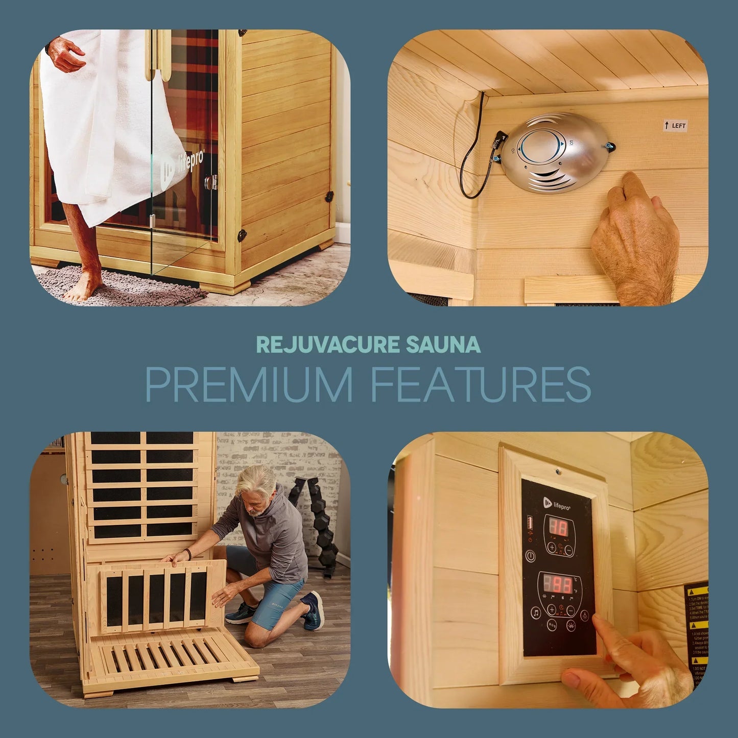 RejuvaCure™ Red Light Therapy Low EMF Infrared Sauna