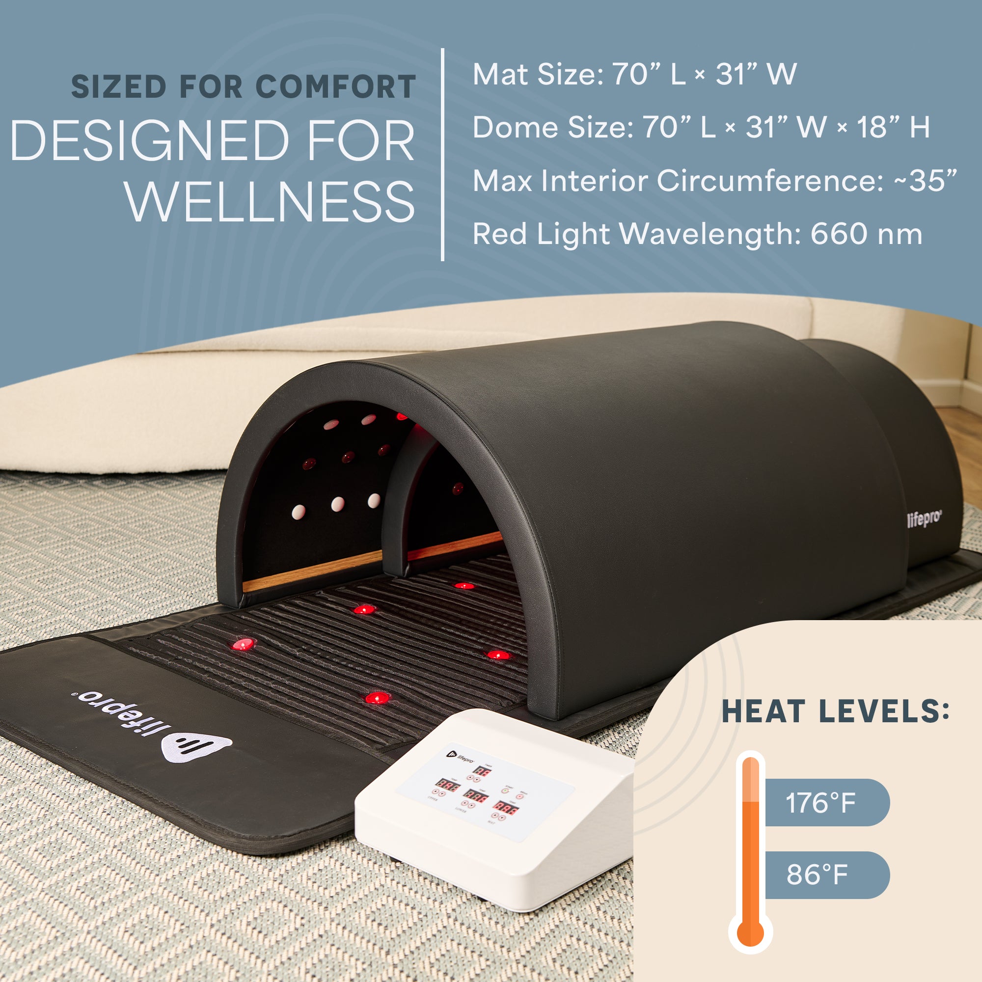 リフレドーム InfraDome-Far Infrared Sauna Dome | Lifepro