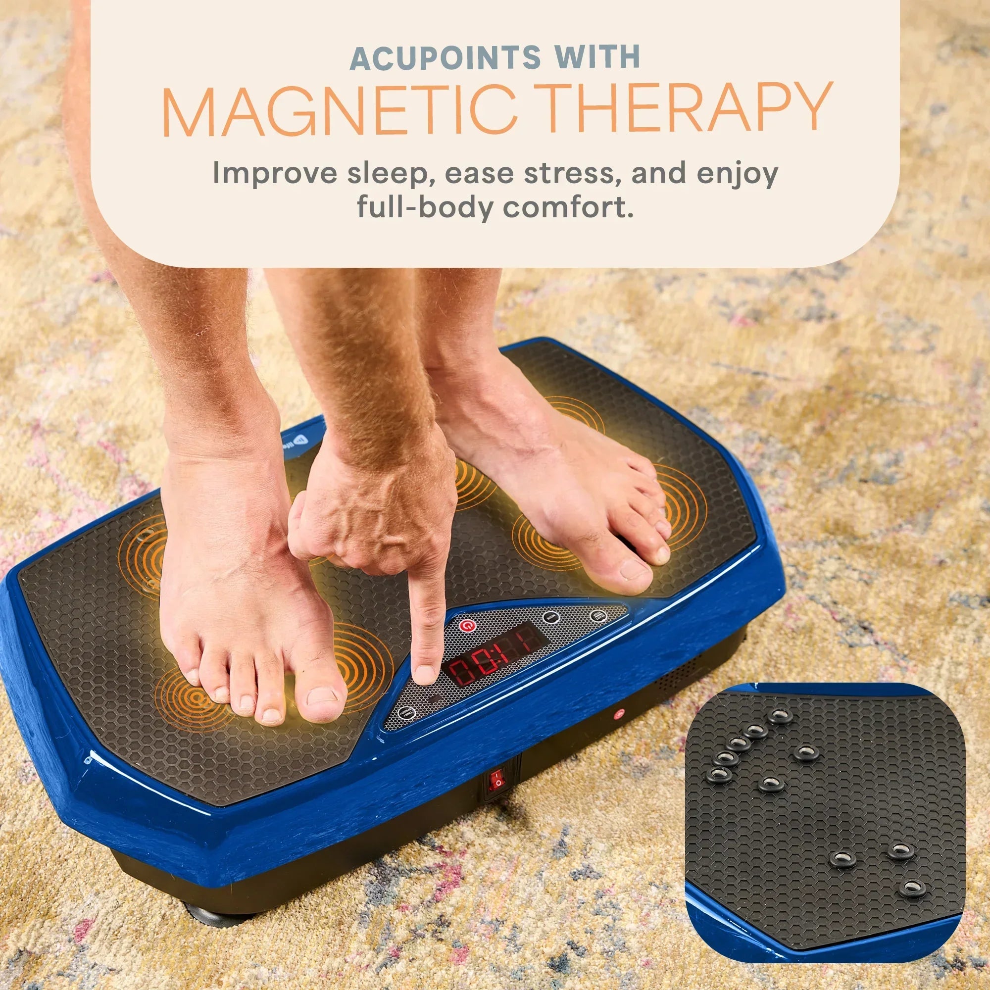 HexaPlate Vibration Plate: 120 Speeds, Magnetic Acupoint – Lifepro