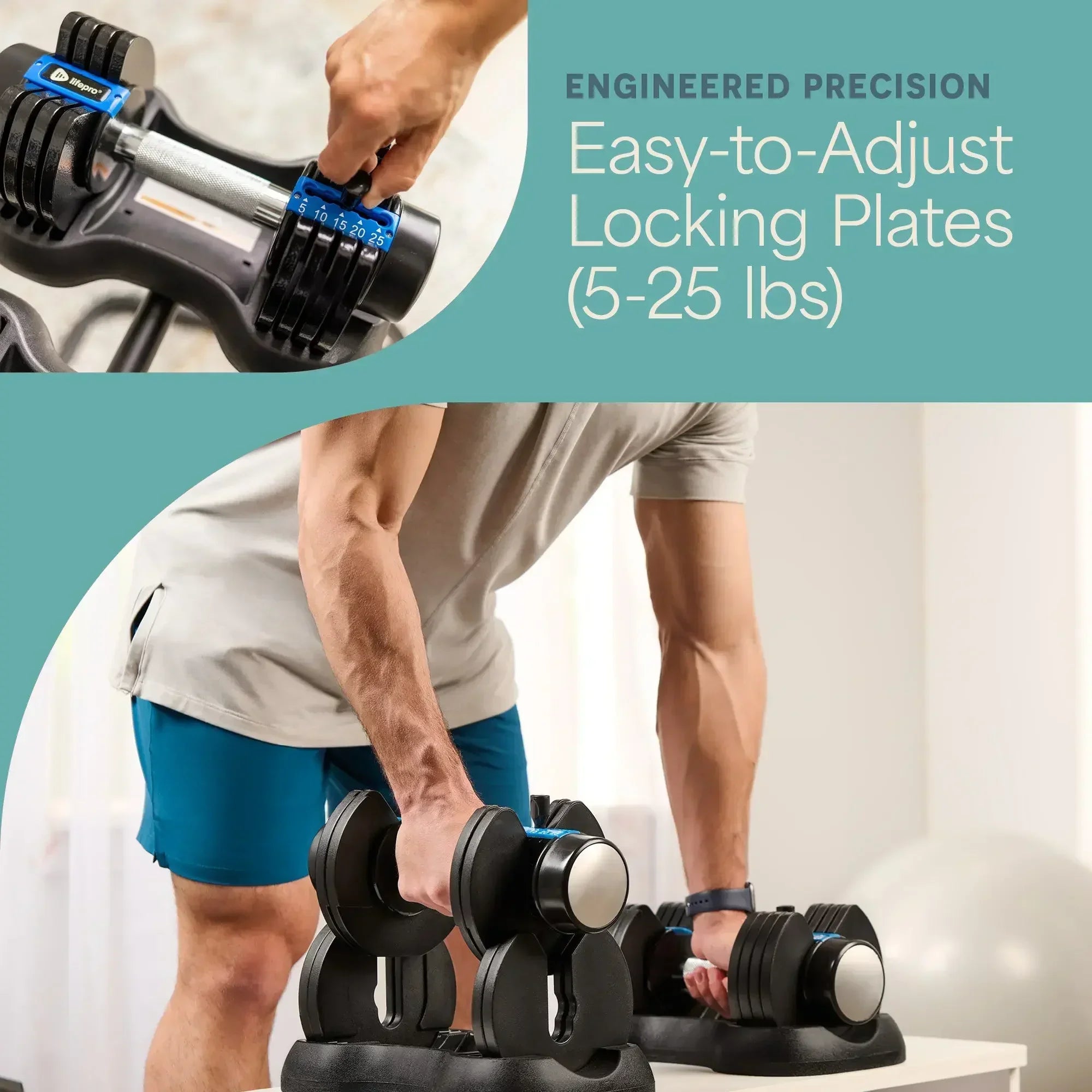 Buy PowerFlow Plus – Lifepro Adjustable 25 LB Dumbbell