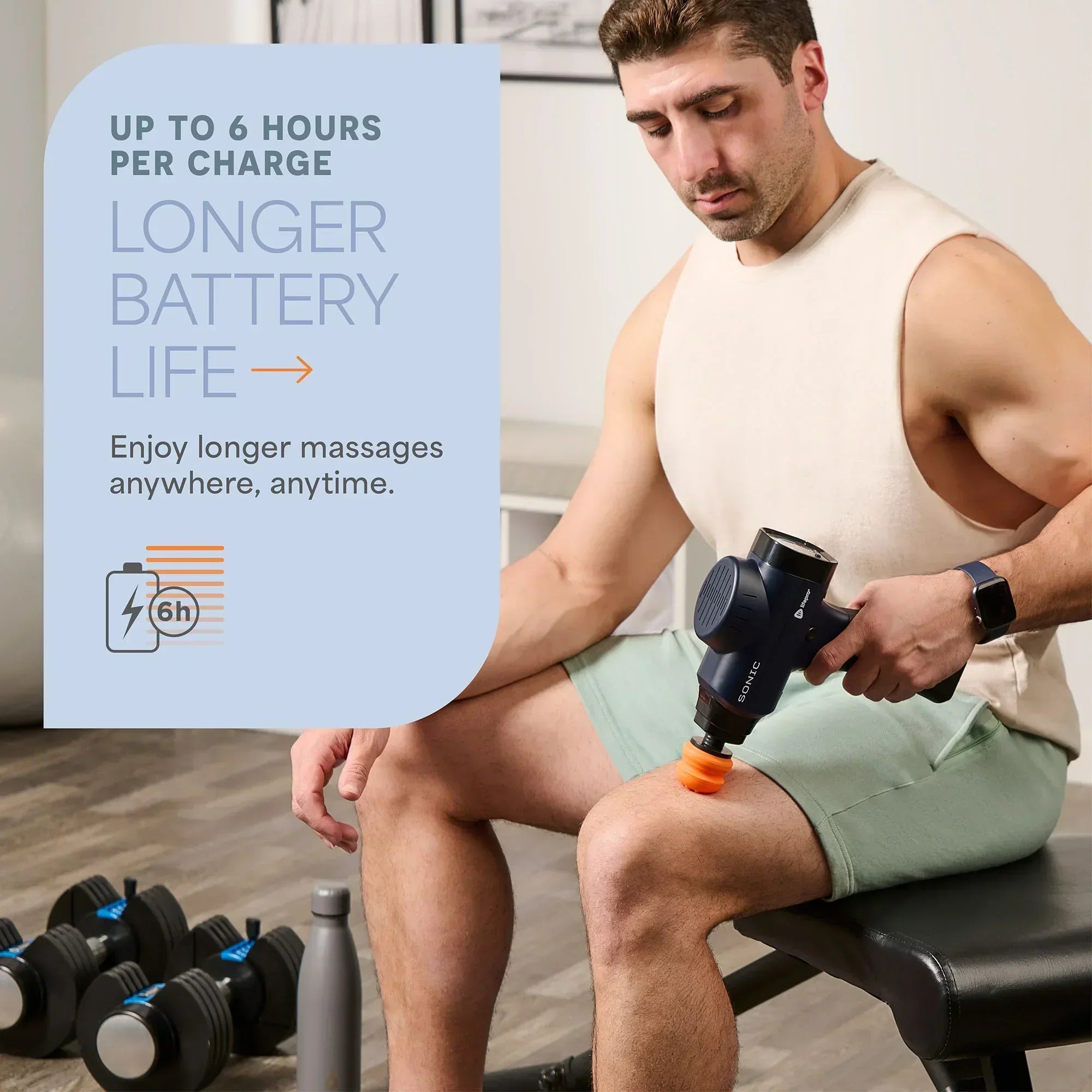 Sonic Handheld Percussion Massager for Deep Tissue | Lifepro