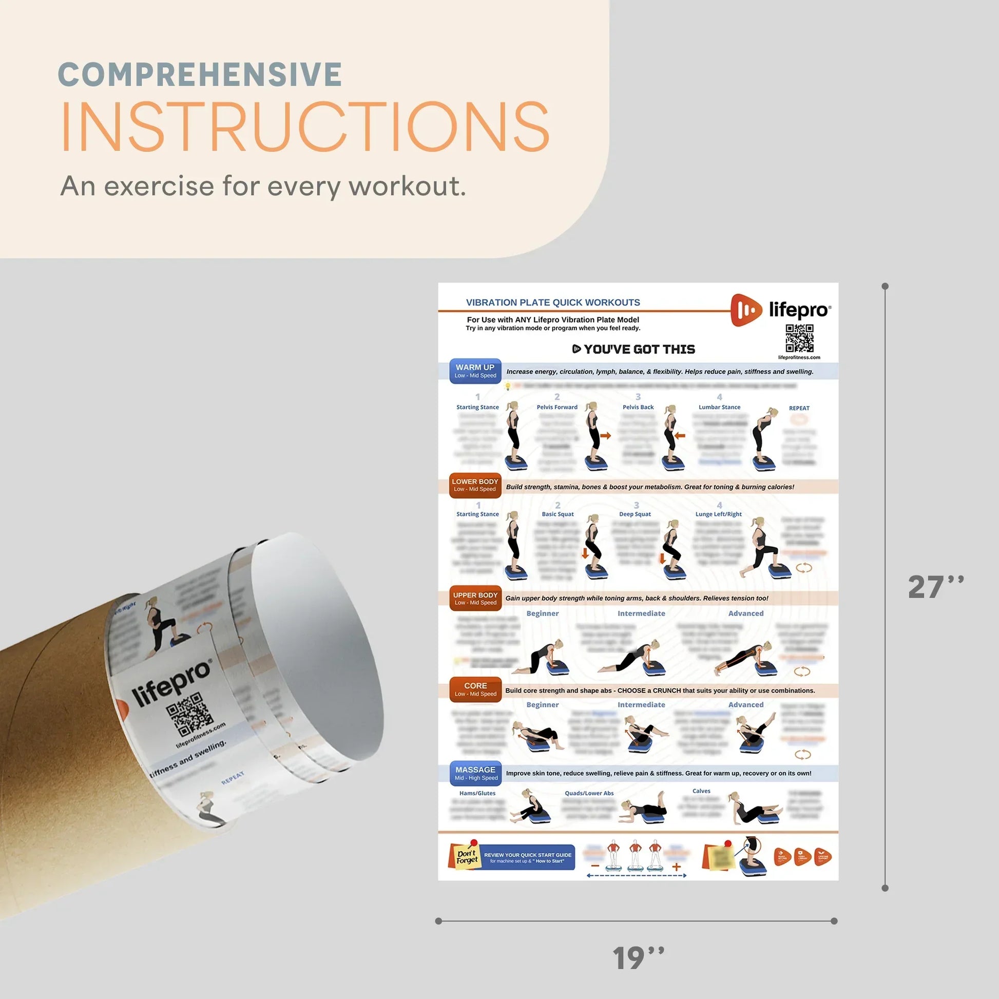 Whole Body Vibration Training Chart | Exercise Guide | Lifepro Whole Body Vibration Training Chart | Exercise Guide | Lifepro