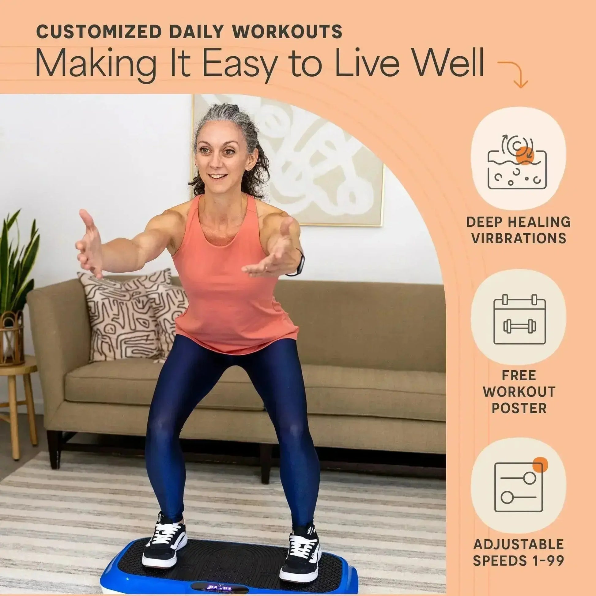 Lifepro Waver Vibration Plate Body Exercise Workout Equipment Machine Set, White Lifepro Waver Vibration Plate Body Exercise Workout Equipment Machine Set, White