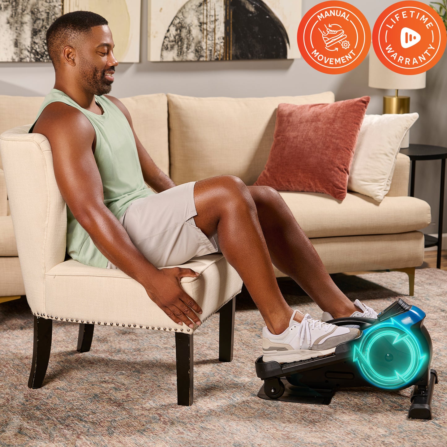 FlexStride Plus Under Desk Elliptical - Lifestyle View