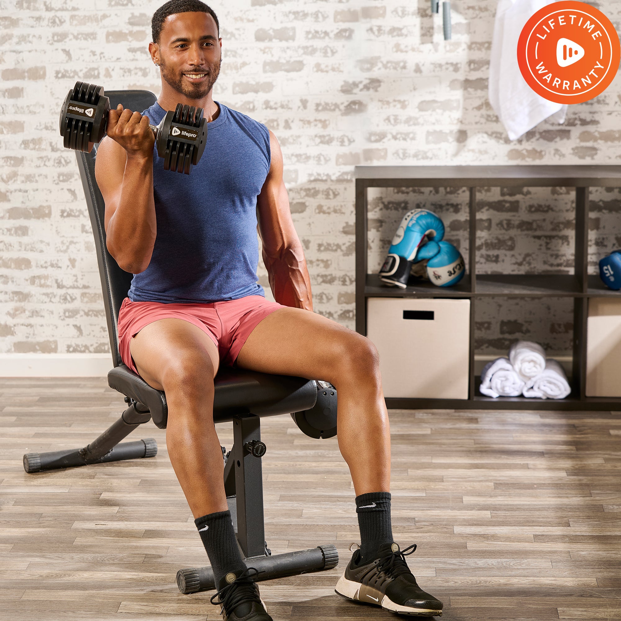 PowerUp Plus Adjustable Dumbbells (5-25 lb) | Lifepro