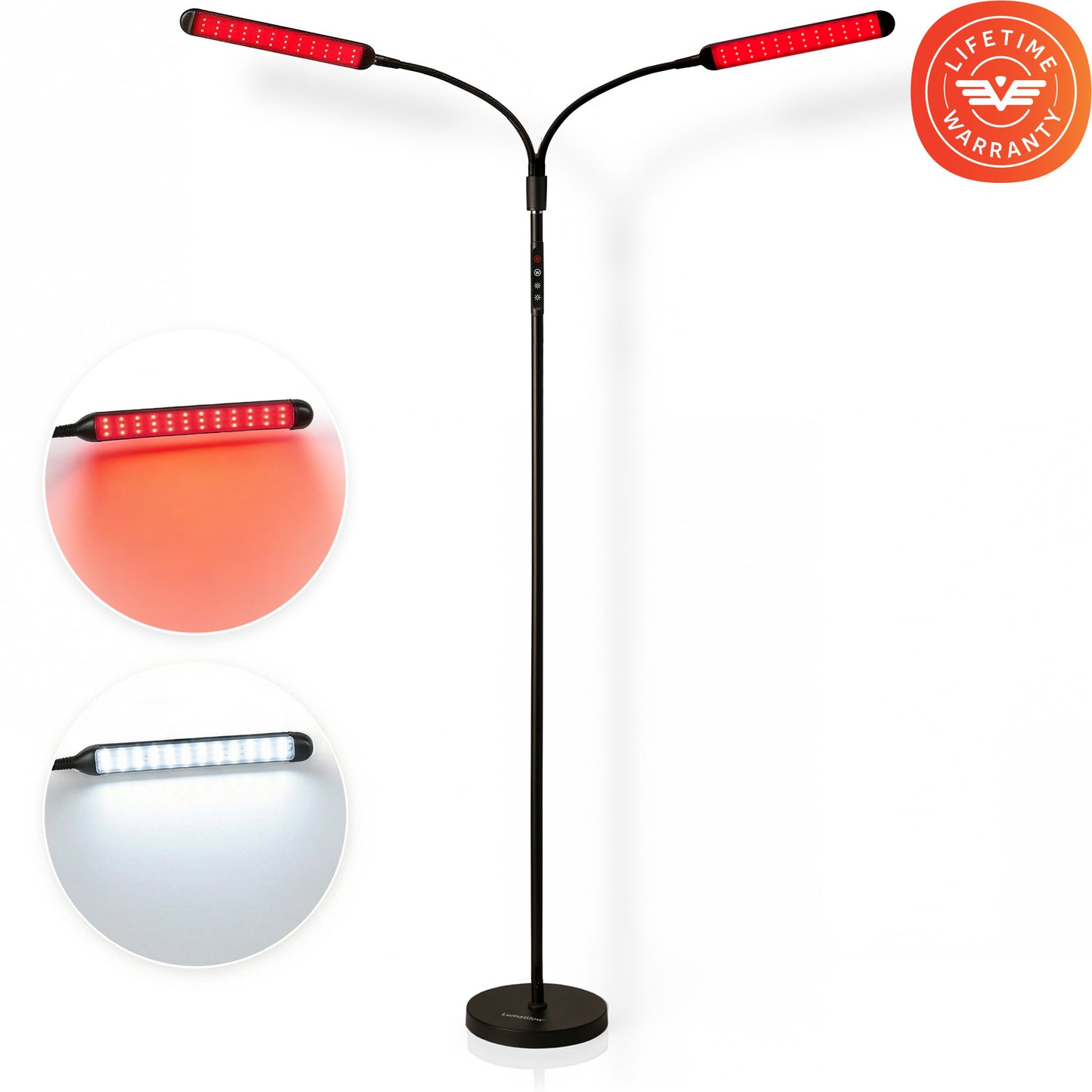 LumaGlow Red Light Floor Lamp