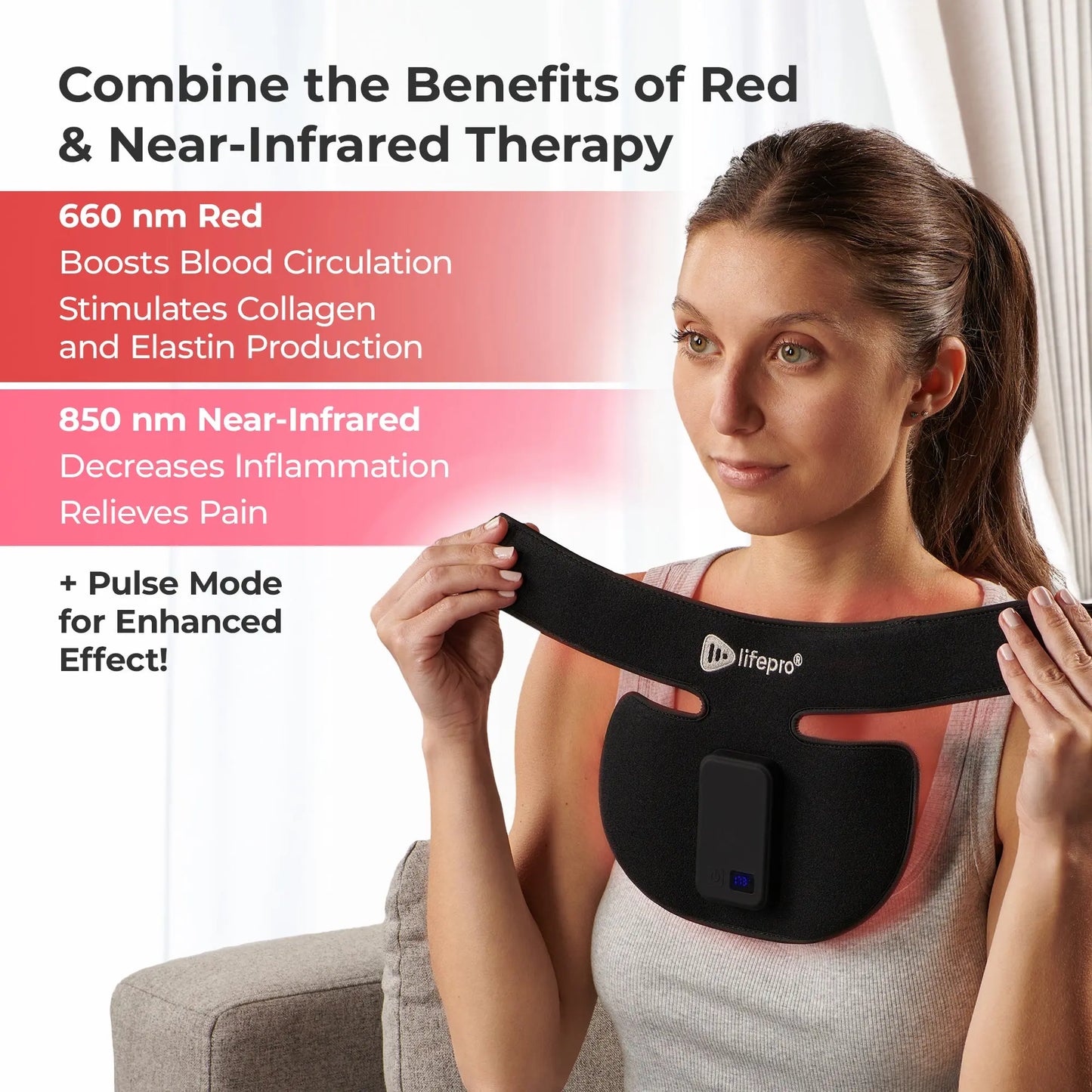Luminova Pro Red Light Therapy Neck Device