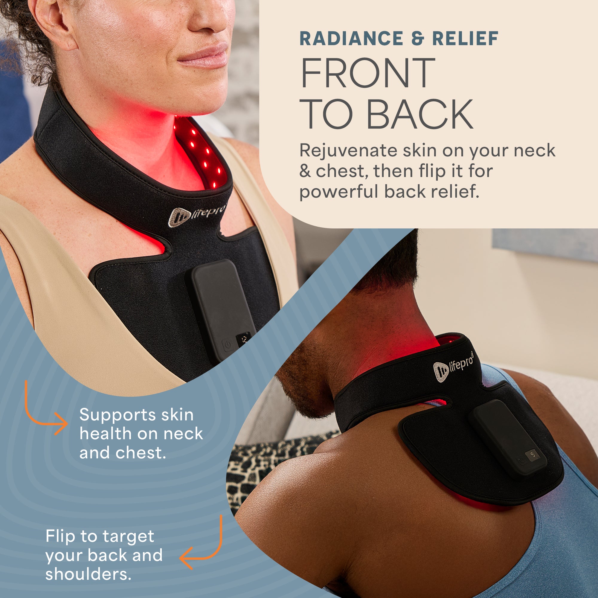 LumiNova™ Pro Red Light Therapy Neck Device | Lifepro