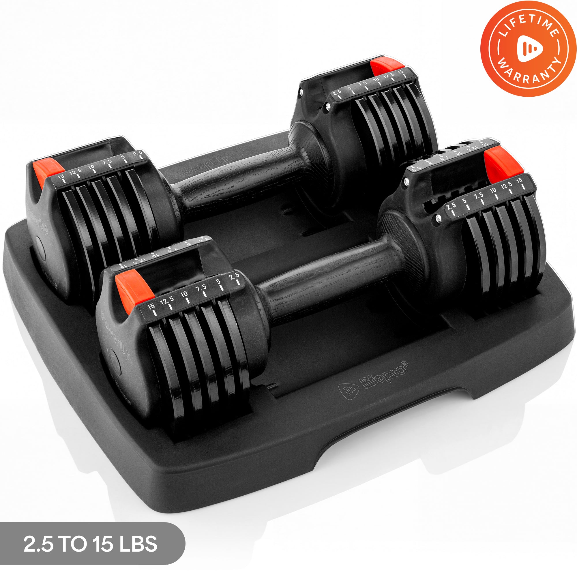 LIFE UP Pro　 PowerUp Dumbbells – Lifepro Adjustable 15 LB Dumbbells Sale