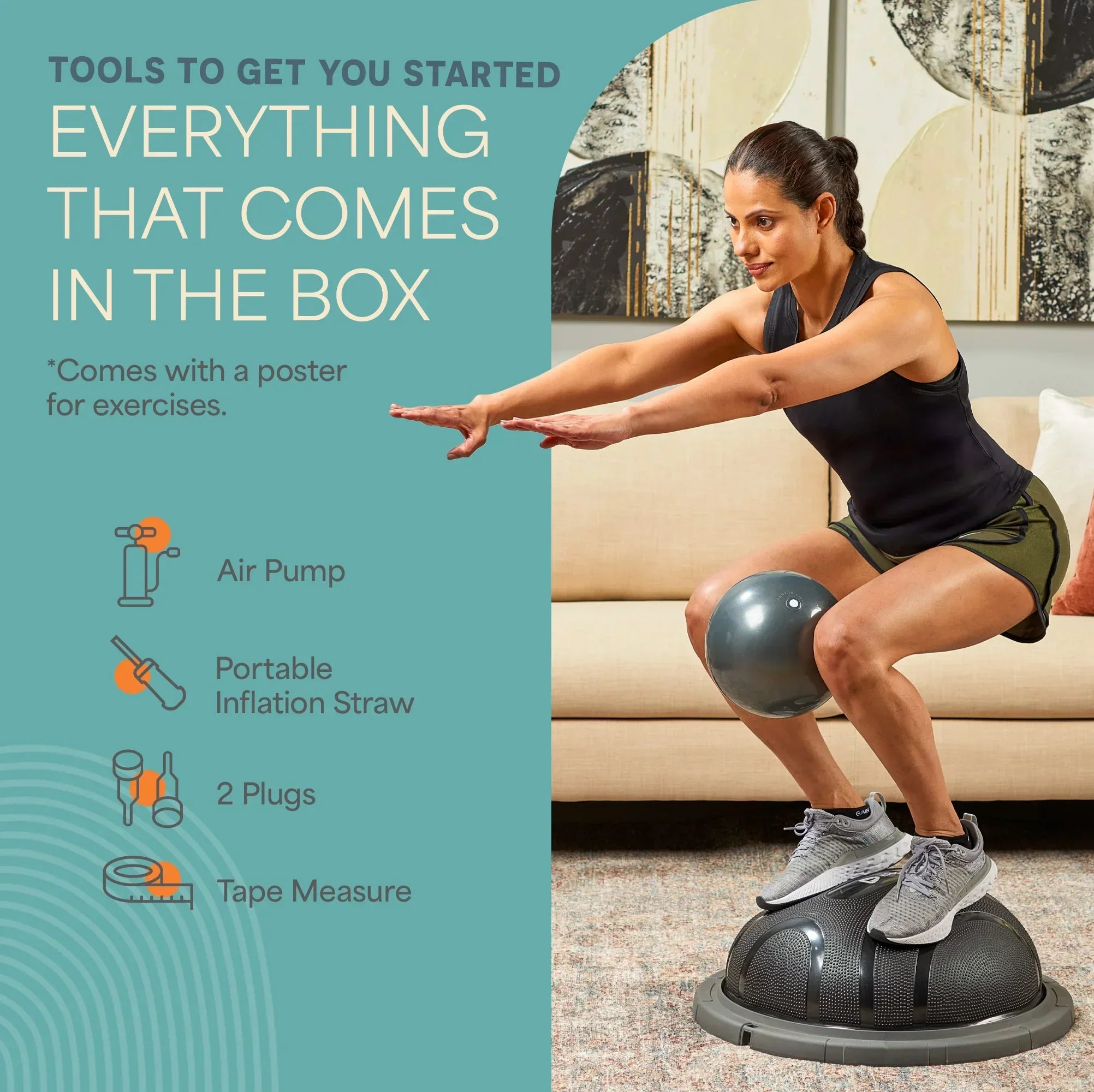 HOPPER BALANCE バランストレーニング用 Lifepro Horizon Half Ball Balance Trainer for Stability and Core