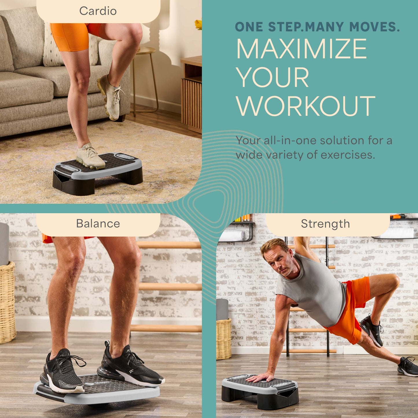 AeroFlex™ 4-in-1 Aerobic Step Platform