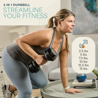 PowerUp Adjustable Dumbbells (Up to 15 lb)