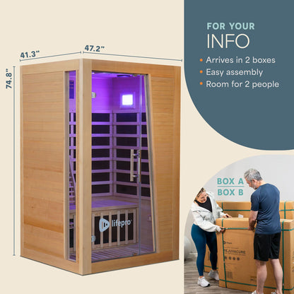 RejuvaCure™ Duet: Two-Person Infrared Sauna