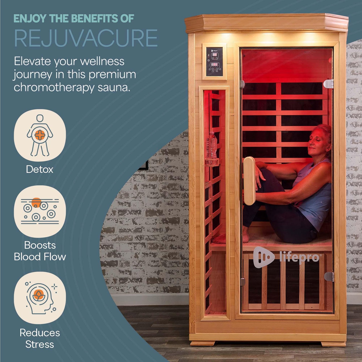 RejuvaCure™ One-Person Infrared Sauna