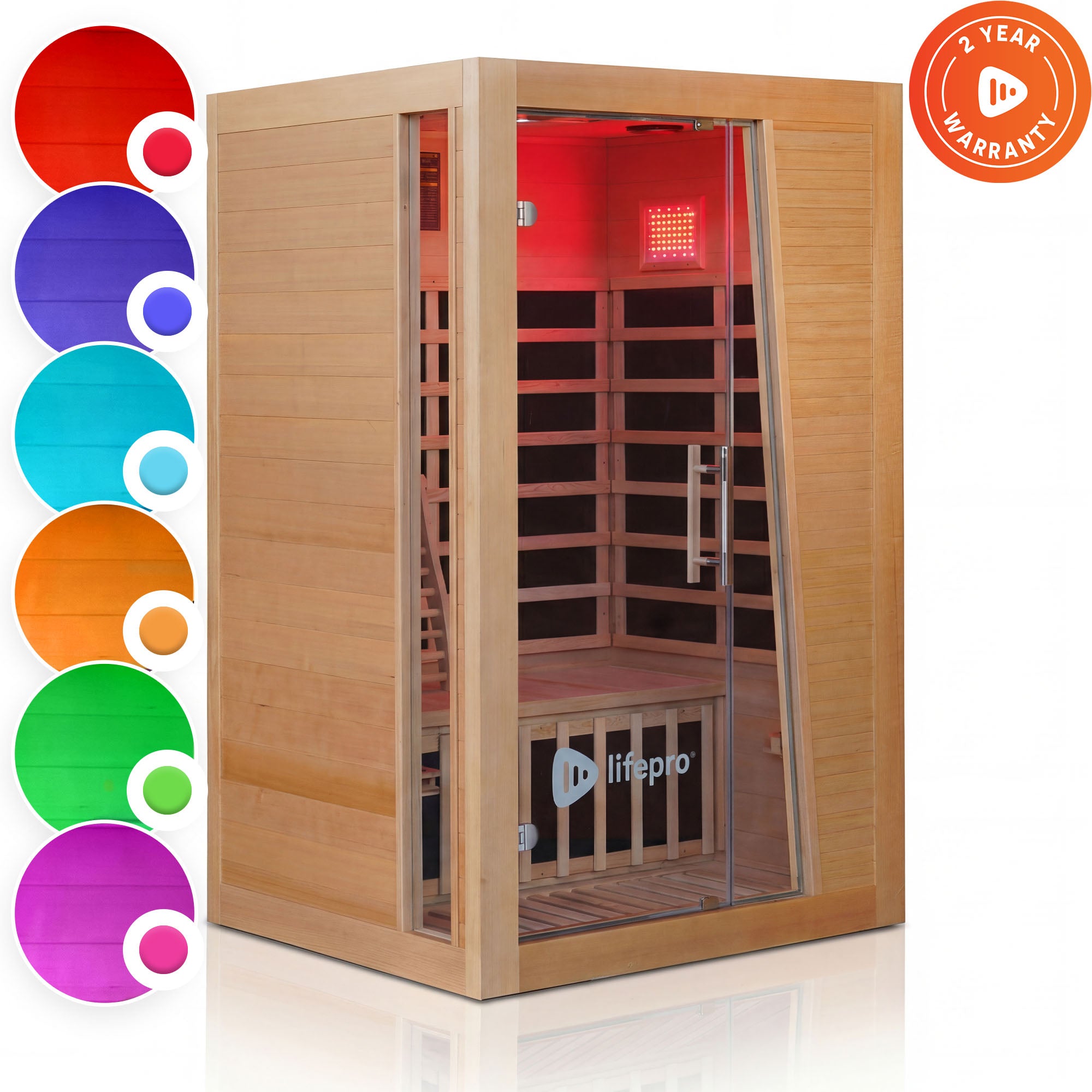 Rejuvacure™ Duet Two-Person At Home Red Light Sauna | Lifepro