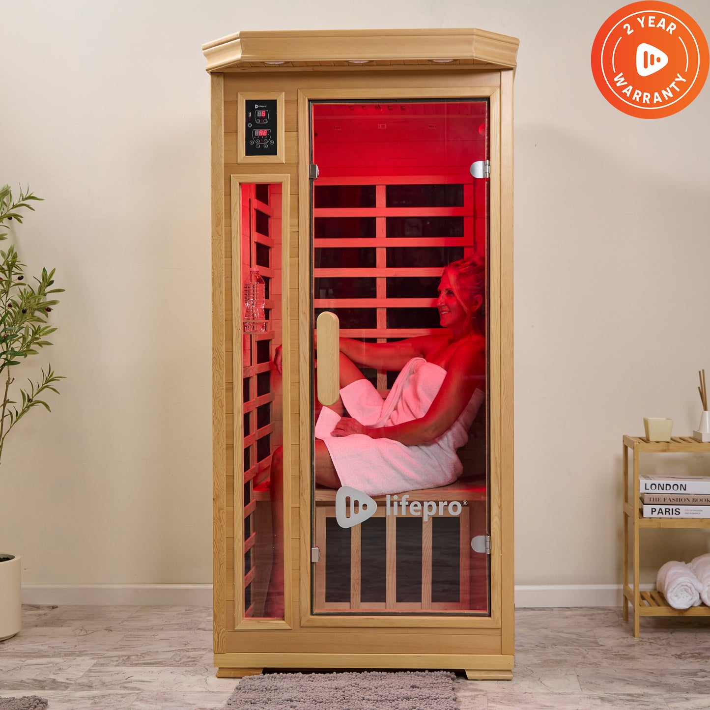 RejuvaCure™ Red Light Therapy Low EMF Infrared Sauna