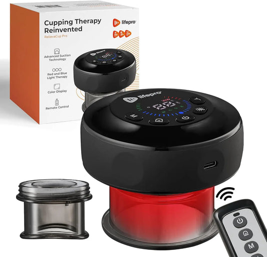 Relievacup Pro Smart Cupping Device with Red Light Therapy
