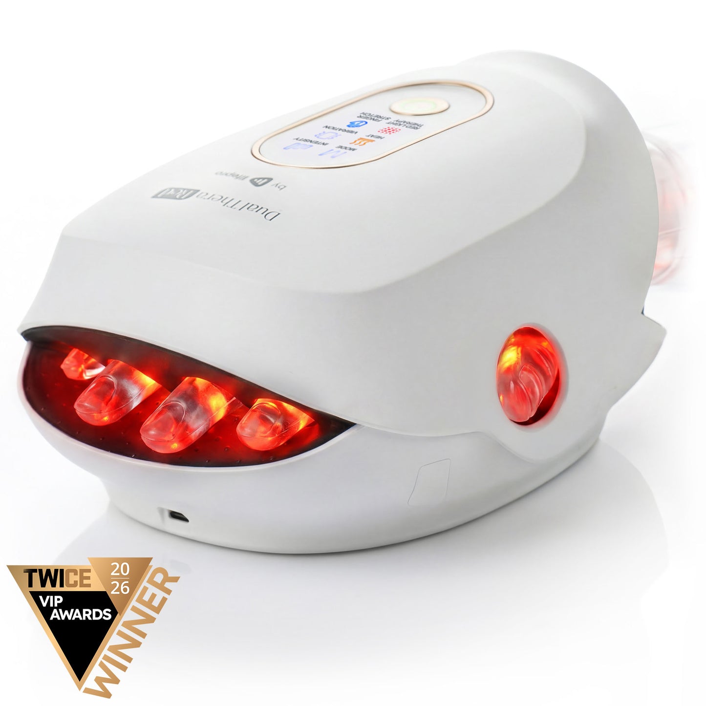 DualThera Hand Massager with Finger Stretching & Red Light Therapy