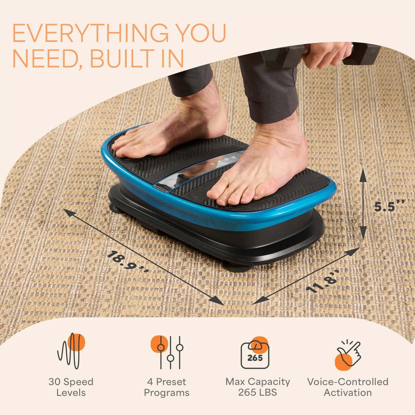 Vibra Voice-Controlled Vibration Plate
