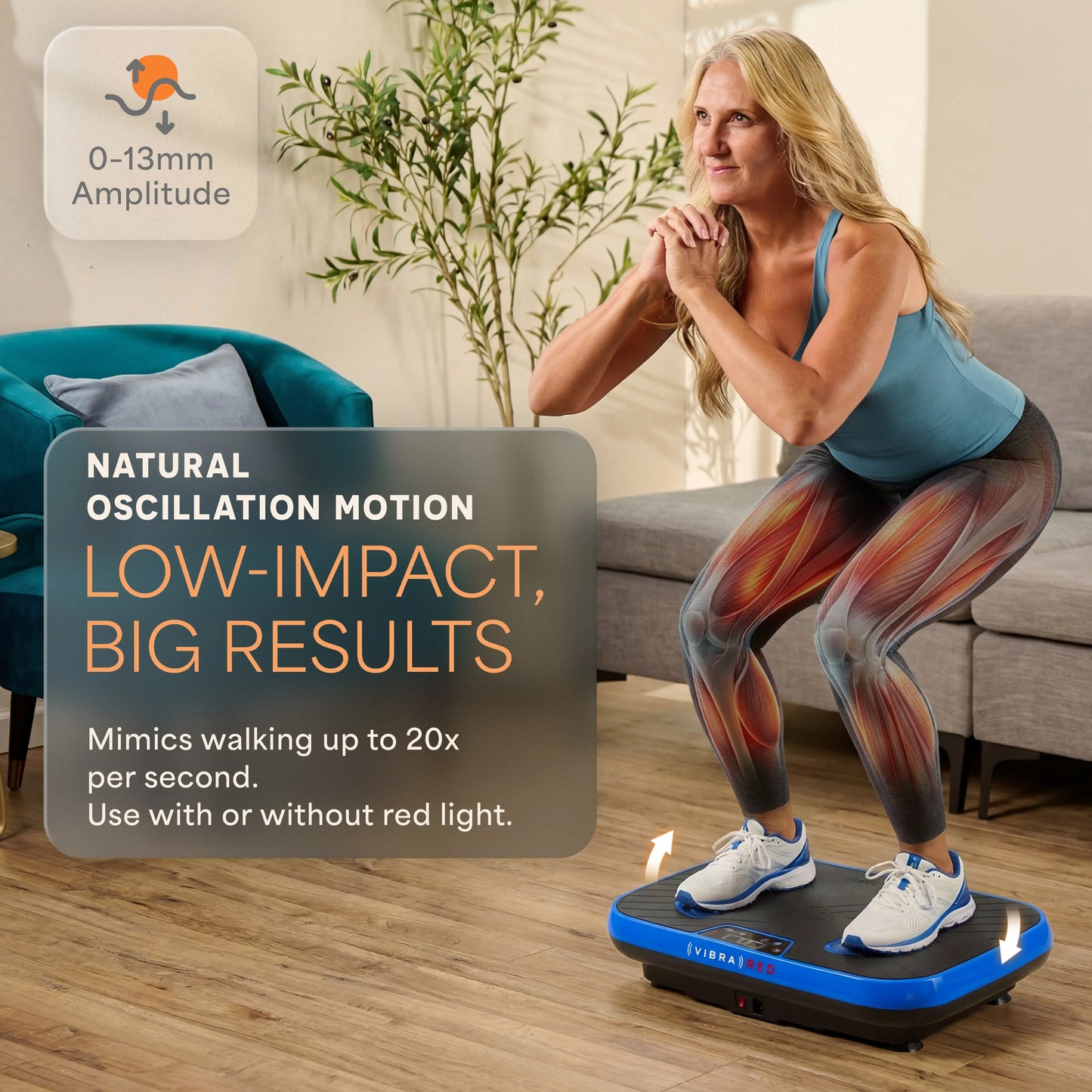 VibraRed Vibration Plate with Red Light Therapy