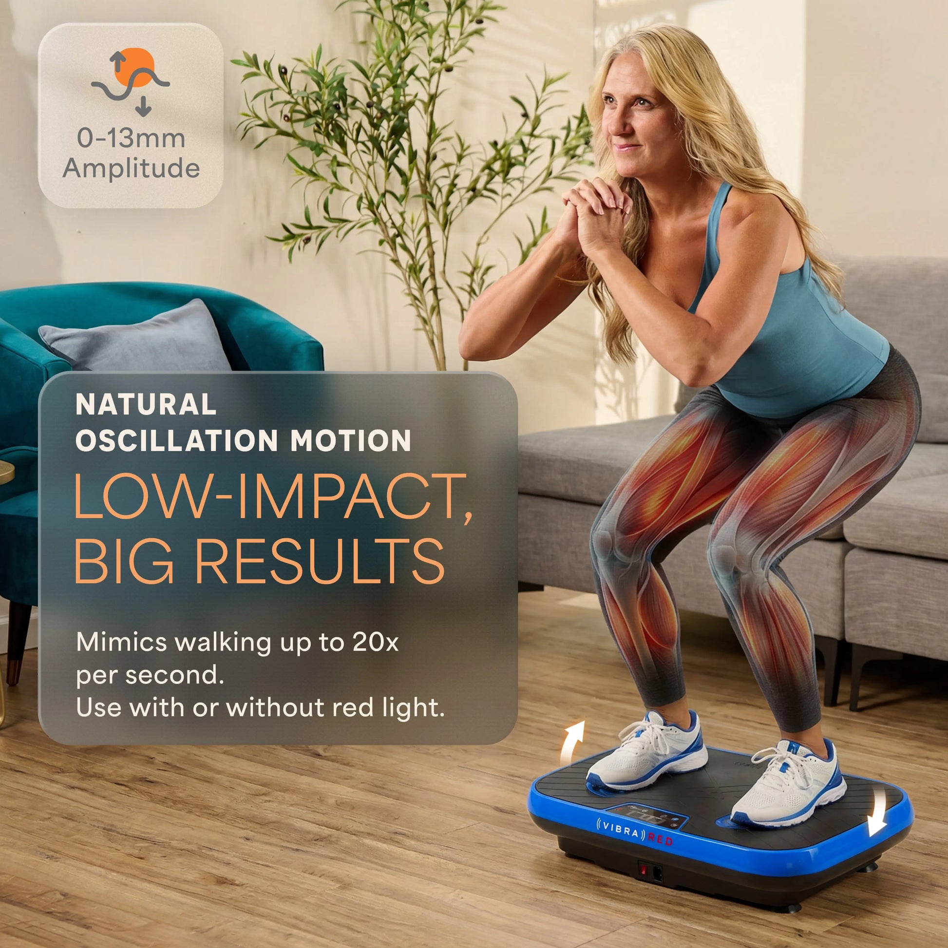 VibraRed Vibration Plate with Red Light Therapy