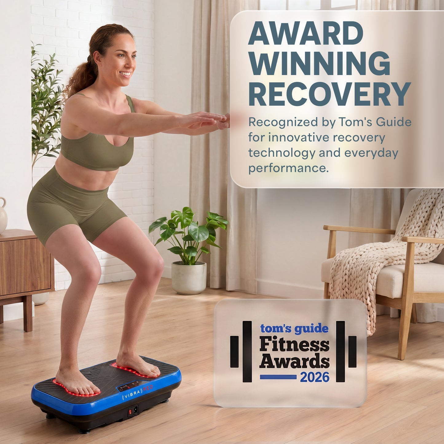 VibraRed Vibration Plate with Red Light Therapy