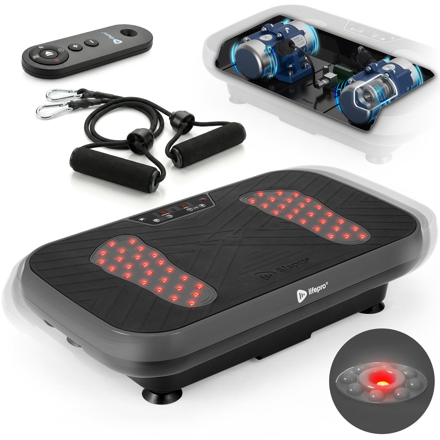 VibraRed Vibration Plate with Red Light Therapy