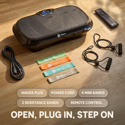 Waver Plus Vibration Plate: Open, Plug In, Step On