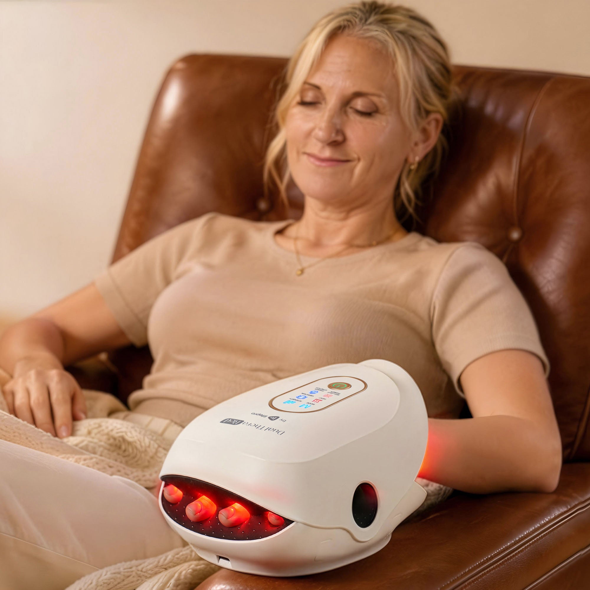DualThera Red™ Hand Massager | Red Light Therapy | Lifepro