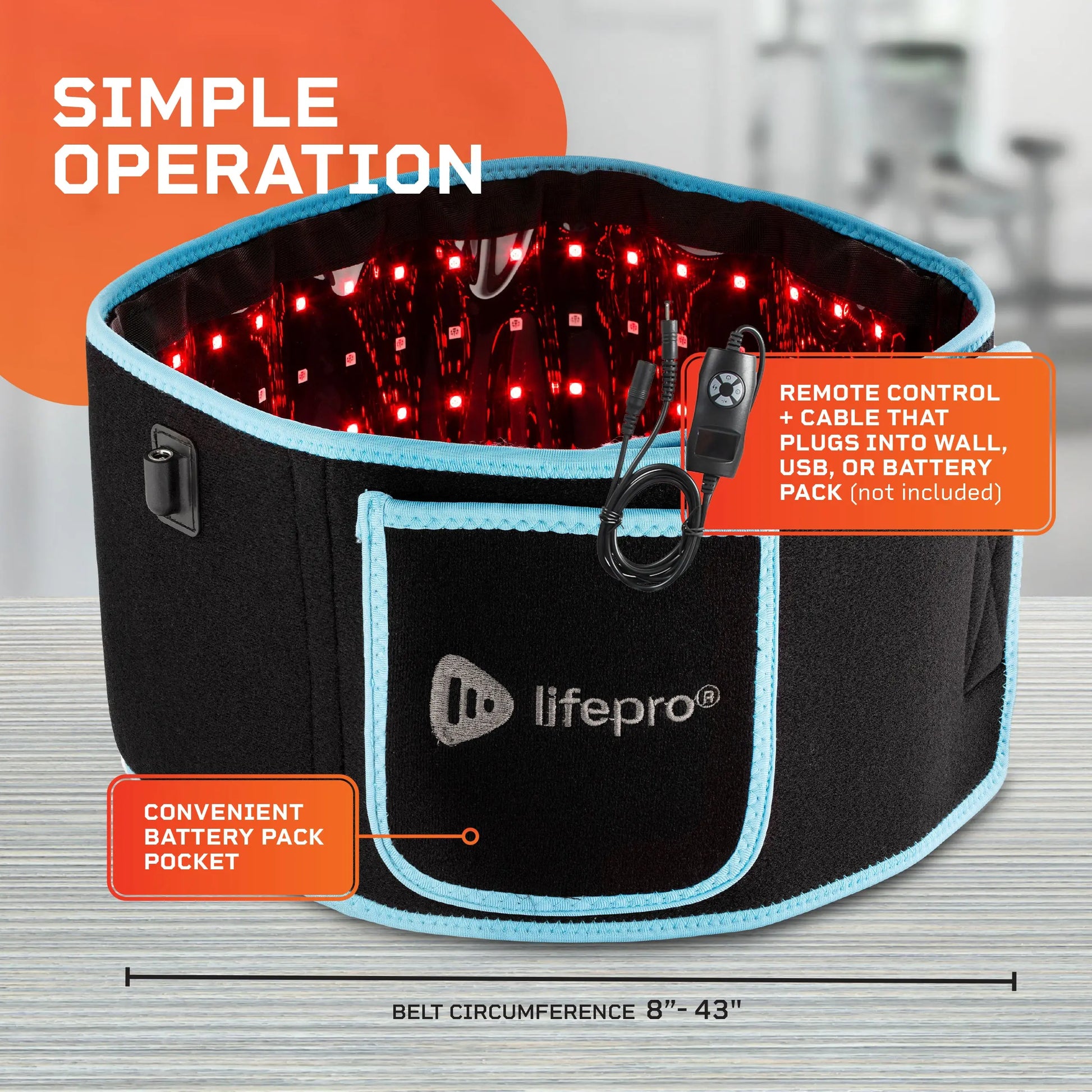 AllevaRed Light Therapy Belt Lifepro