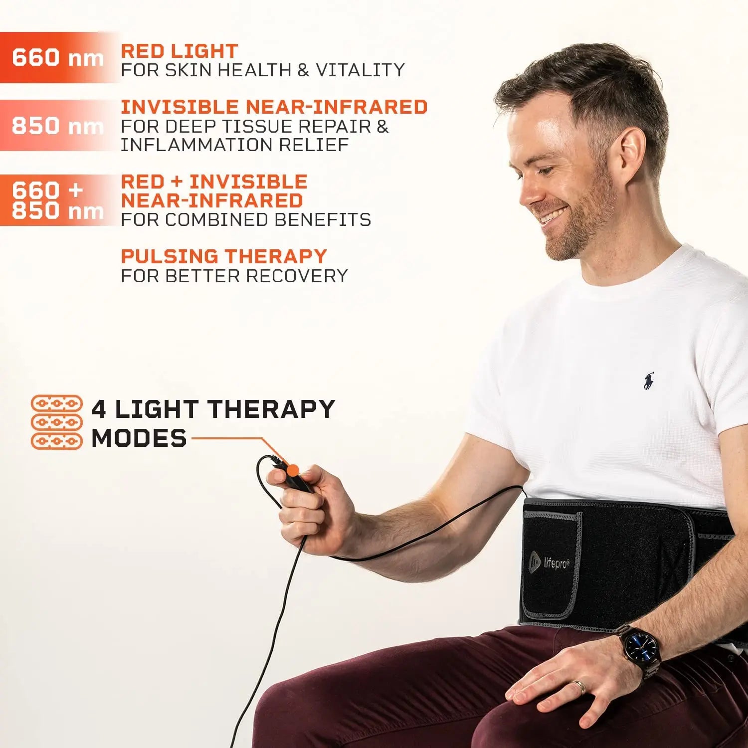 AllevaRed Pro Therapy Belt Lifepro Wellness Therapy