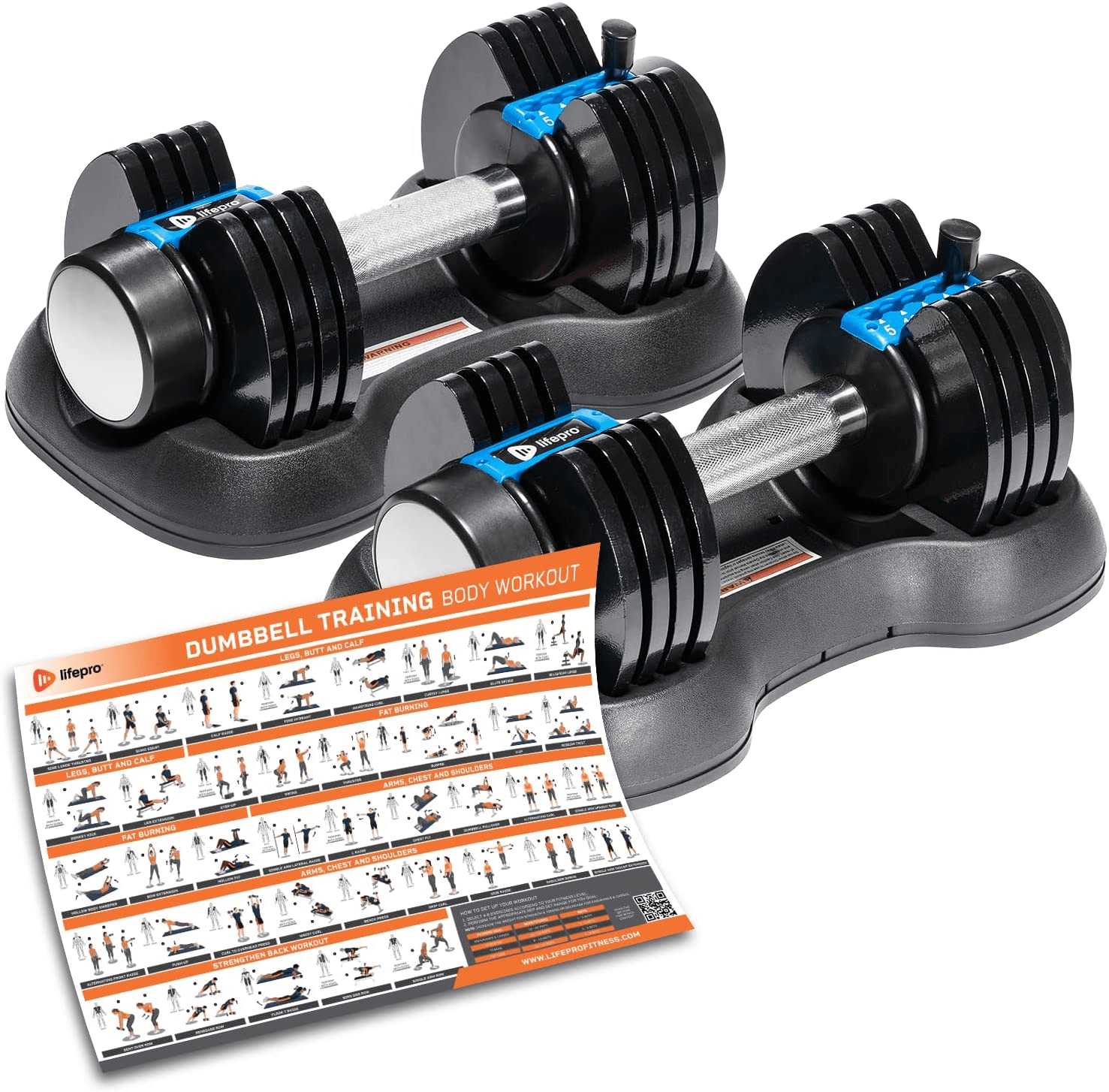 Buy PowerFlow Plus – Lifepro Adjustable 25 LB Dumbbell
