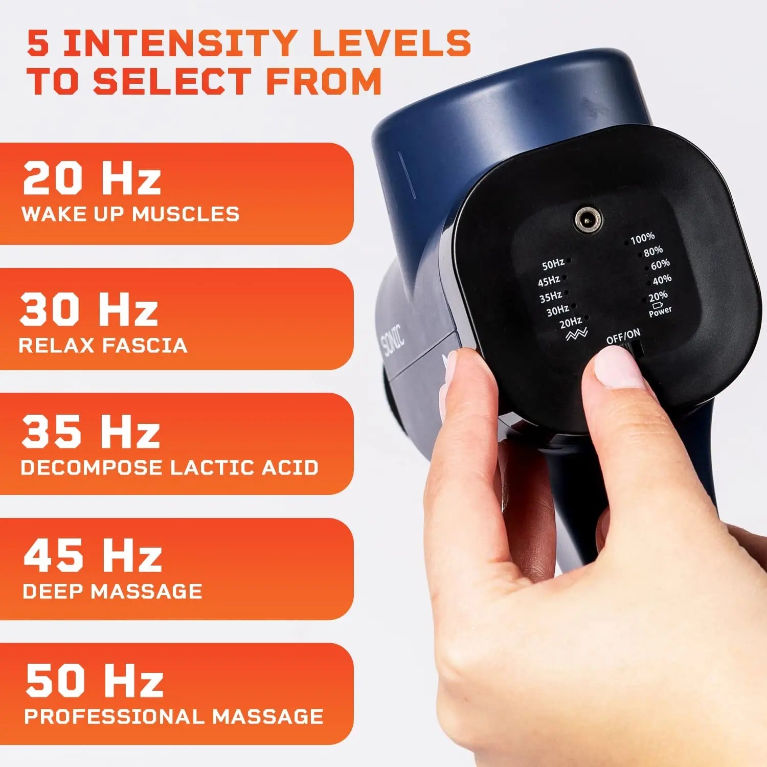 Massage Gun,TaoTronics Deep Tissue Percussion Muscle Massager Handheld  Cordless Back Massager with 20 Speeds and 6 Heads(Sliver) 