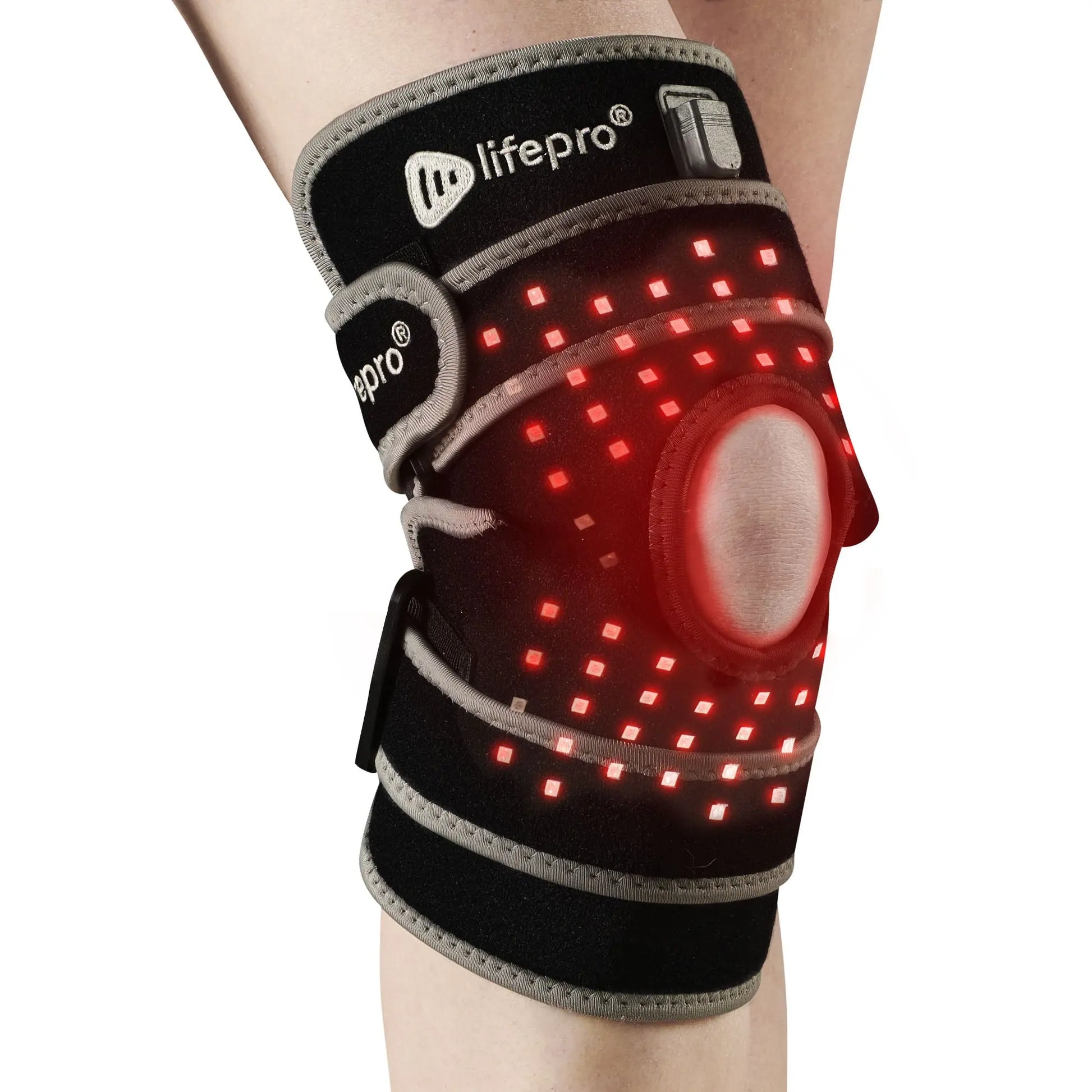 Heated Knee Brace Wrap, 3 Adjustable Heat And Vibration Knee Massager For  Arthritis Knee Pain Relief Massaging Knee Pad With Ac Adapter (no Battery)