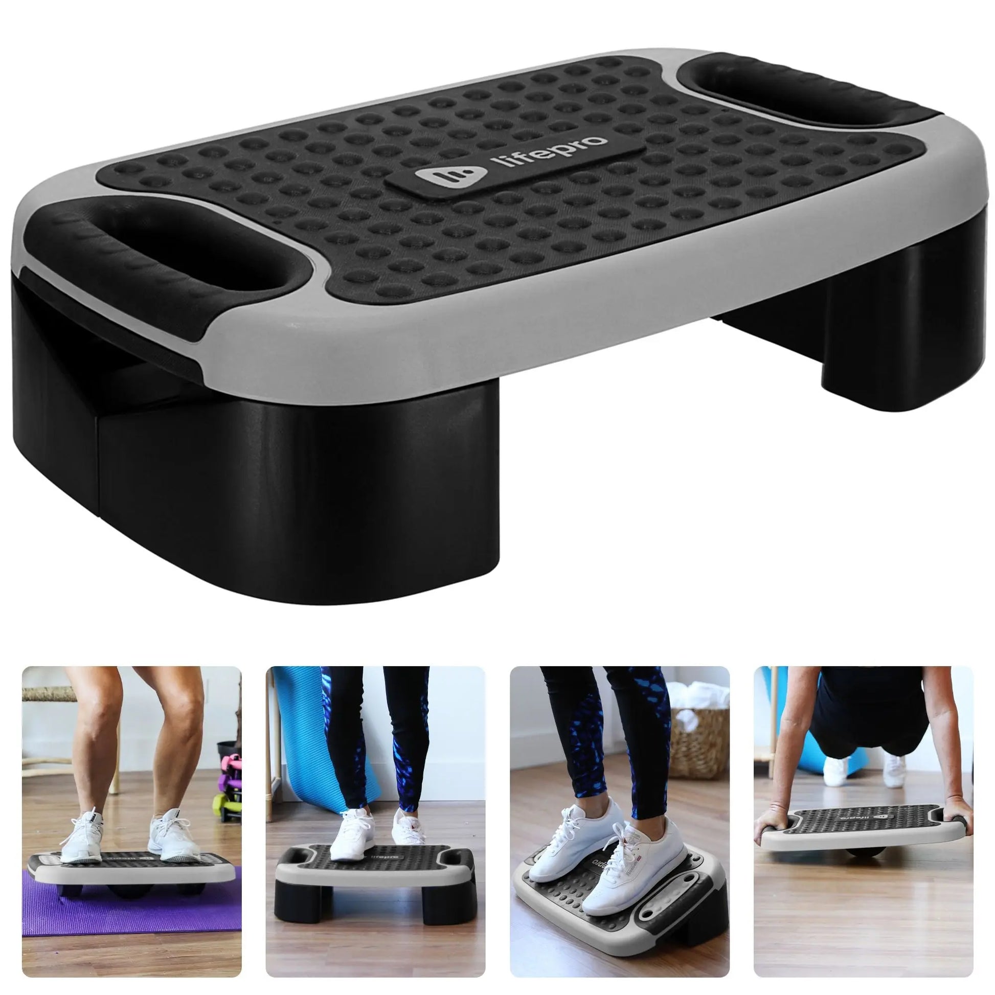 aerobic exercise step platform in gray