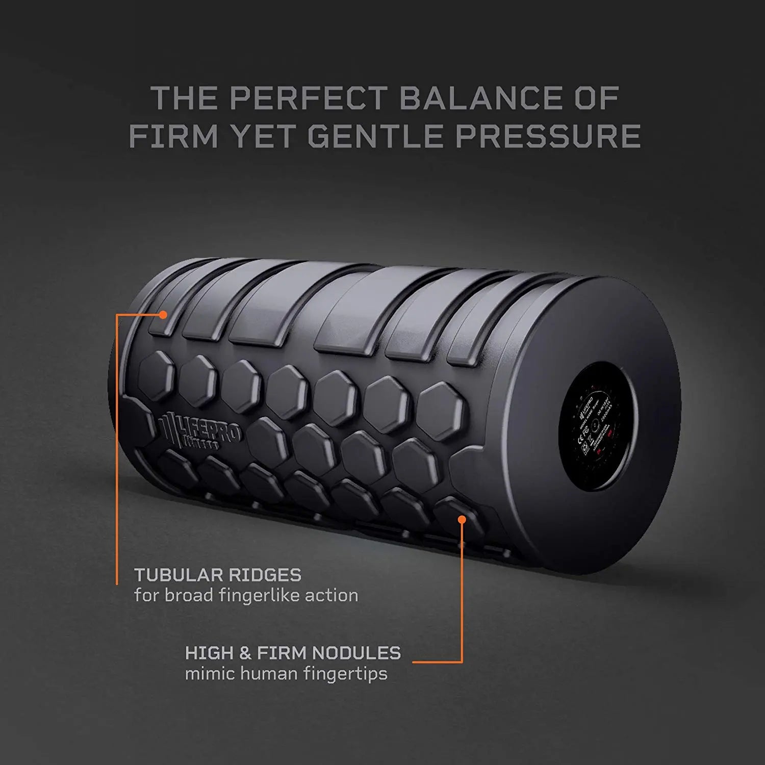 Foam roller with discount ridges